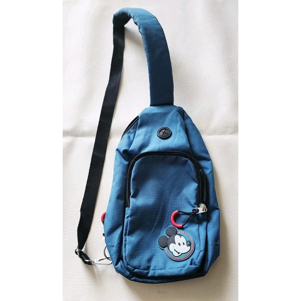 Disney Parks Blue Mickey Mouse Sling Shoulder Bag